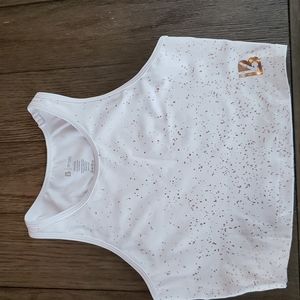 Buffbunny Aurora Crop Top in White/Gold